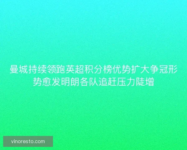 曼城持续领跑英超积分榜优势扩大争冠形势愈发明朗各队追赶压力陡增 曼城持续领跑英超积分榜优势扩大争冠形势愈发明朗各队追赶压力陡增